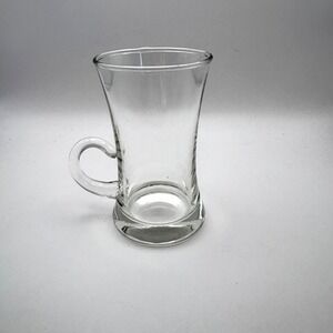 Vintage Irish Coffee Tody Glass 4.25" Tall Loop Handle Clear